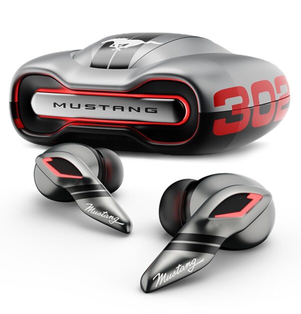 GOBOULT x Mustang Torq Wireless in Ear Earbuds with 60H Playtime, App Support, Quad Mic ENC, 45ms Low Latency, 13mm Driver, Breathing LEDs, Made in India Ear Buds Wireless (Silver)